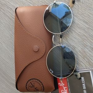 Ray-Ban Italy Made Oval Blue Gray Tint Sunglasses Unisex New